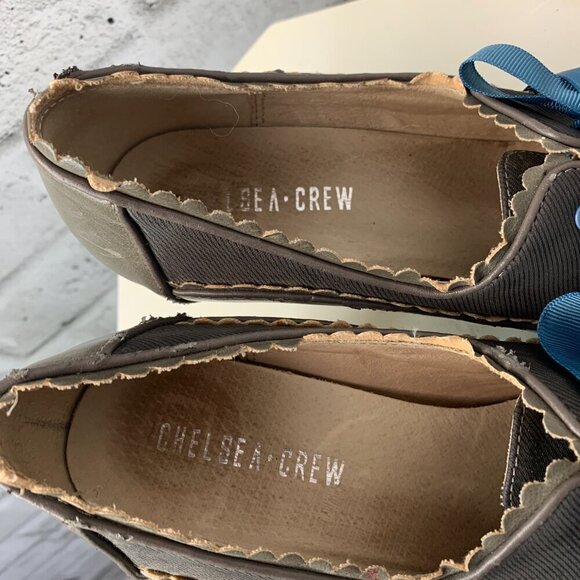Chelsea Crew Madison Retro Oxford Shoes Grey Leather Whimsigoth Pump - Picture 9 of 11